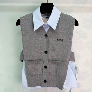 Miu Miu 2026 Knitted Faux Two-Piece Set